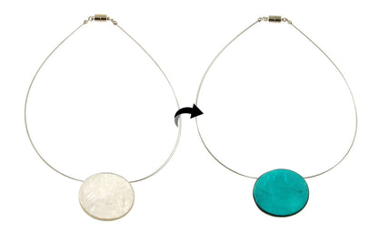 Debra Reiff, Oval Reversible Pendant Necklaces