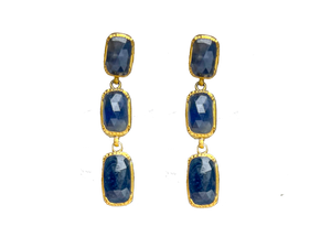 Elsa Guzman, Long Sapphire Earrings