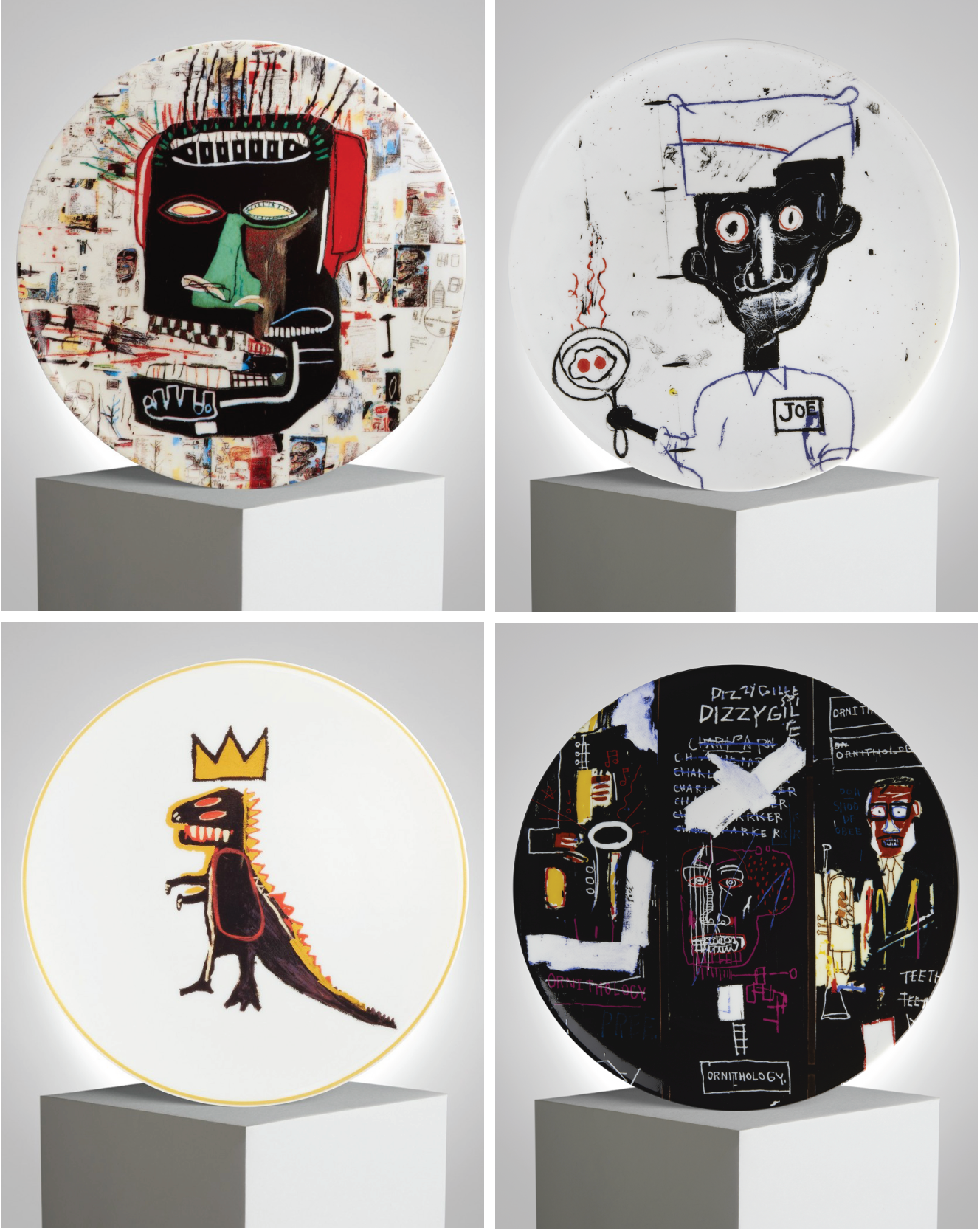 Jean-Michel Basquiat Plates, 8" D