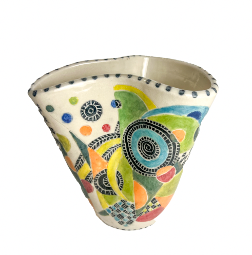 Joanne Jaffe, Ceramic Triangular Vase