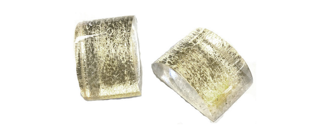 Laurent Guillot, Convex Square Clip-on Earrings