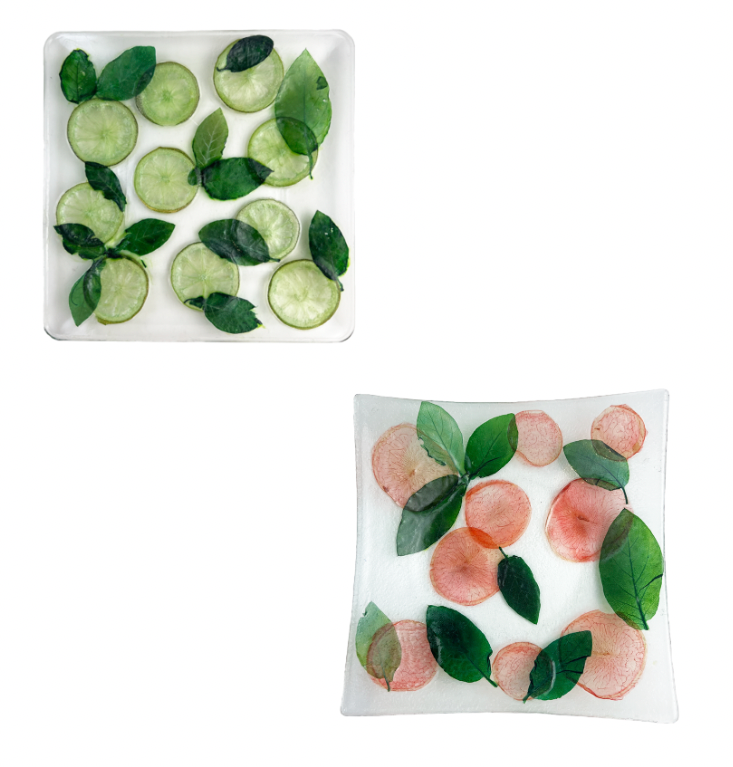 Margaret Dorfman, Square Glass Platters Our Gallery Store