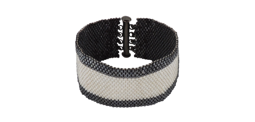 Sue Klein, Black & Silver Bead Bracelet