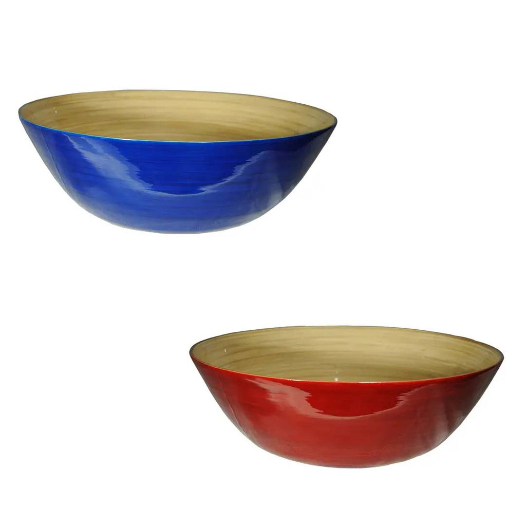 Lacquered Bamboo Bowls, 19.7" X 6.7"
