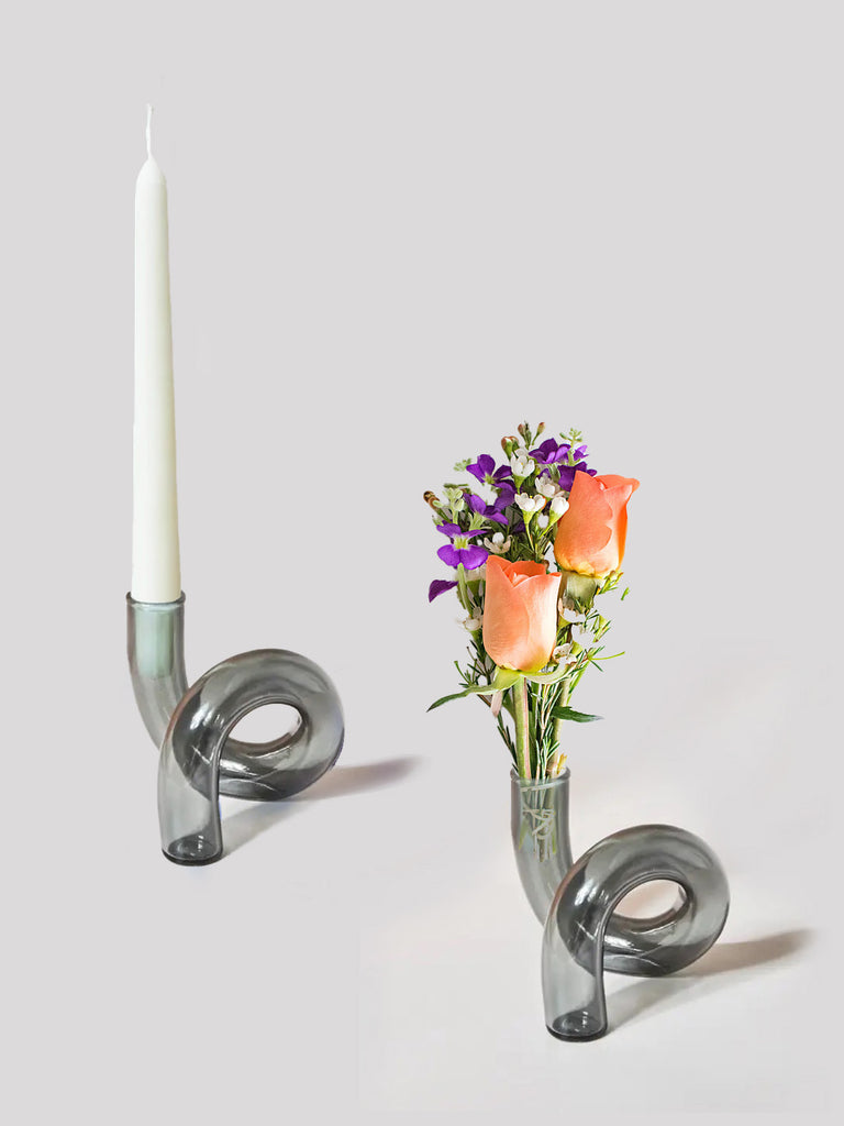 Glass Candlestick Holders or Vases