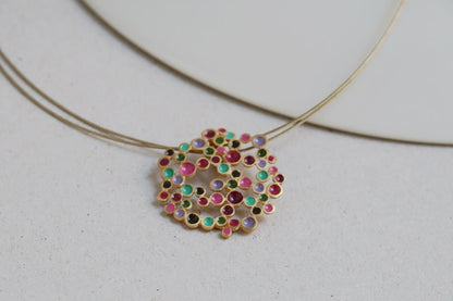 Candy Colored Gold Necklace
