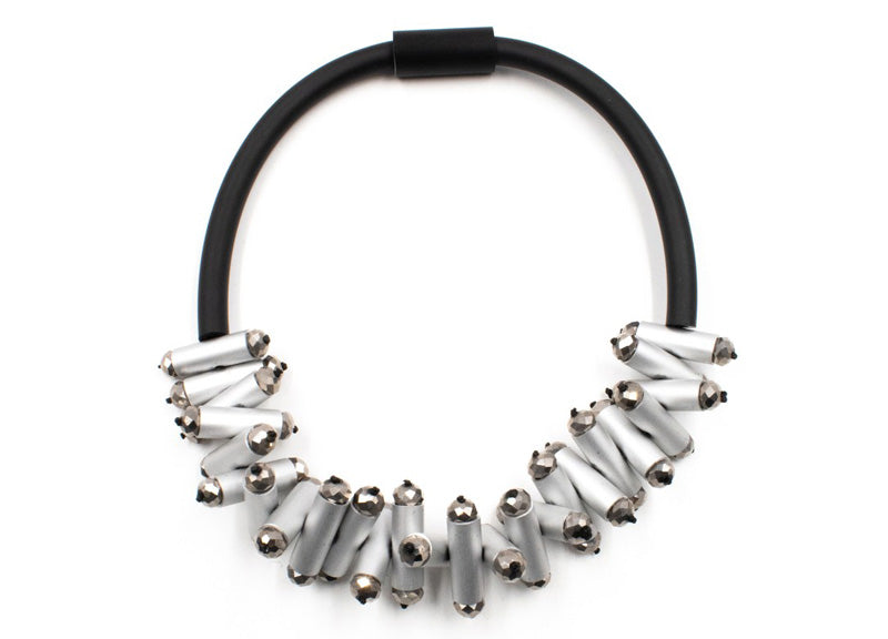 Christina Brampti, Aluminum Cylinder Necklace