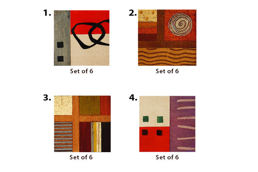Brazilian Home Collection, Recycled Wood Coasters, Set of 6