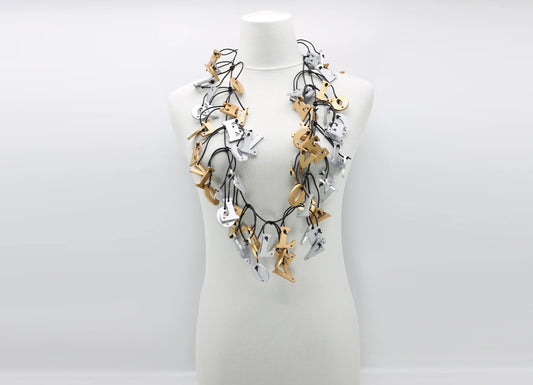 Jianhui London, Big LOVE on Leatherette Chain Necklace
