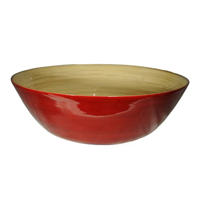 Lacquered Bamboo Bowls, 19.7" D x 6.7" H