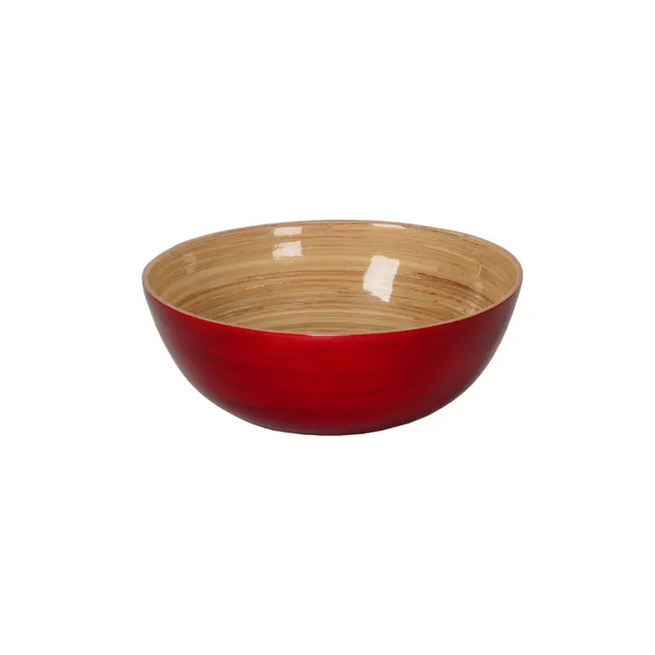 Lacquered Bamboo Bowls, 7" D x 3" H