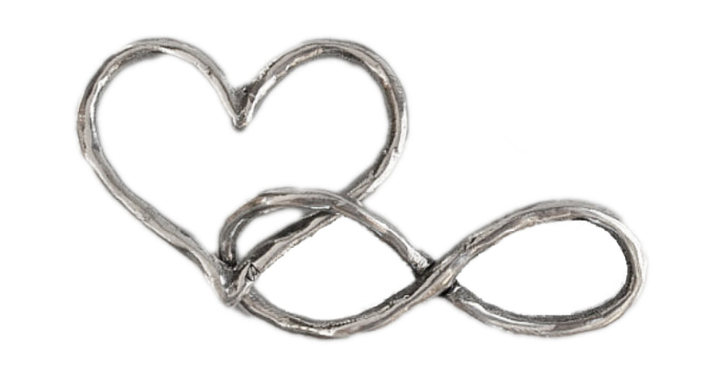 Tamara Hensick, Adjustable Pewter Infinity Linked Heart Sculpture