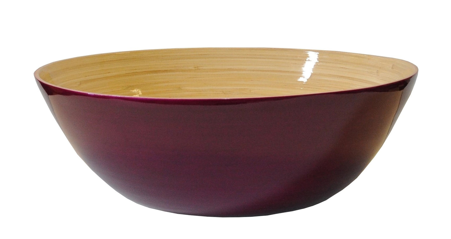 Lacquered Bamboo Bowl, 15.7" D x 5.5" H