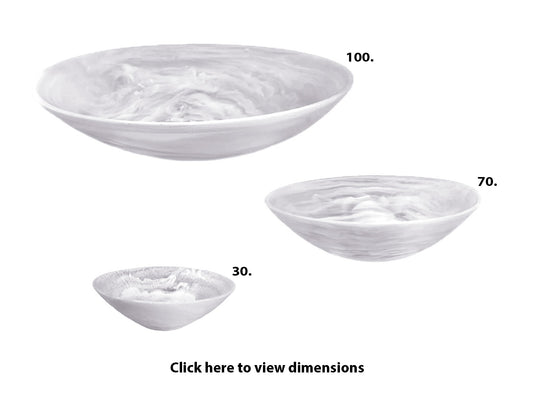 White Swirl Resin Bowls