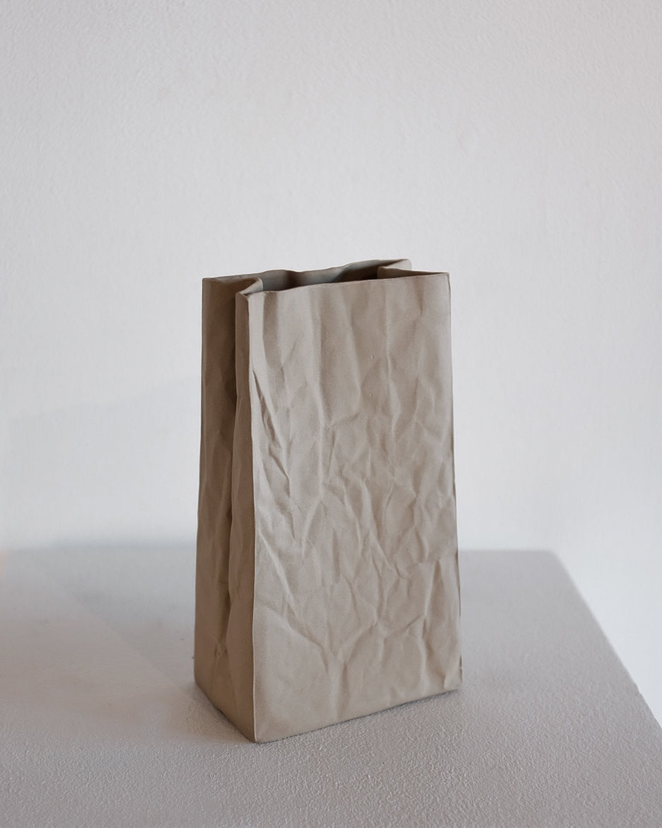 Kevork Cholakian, Ceramic Paper Bag Vase