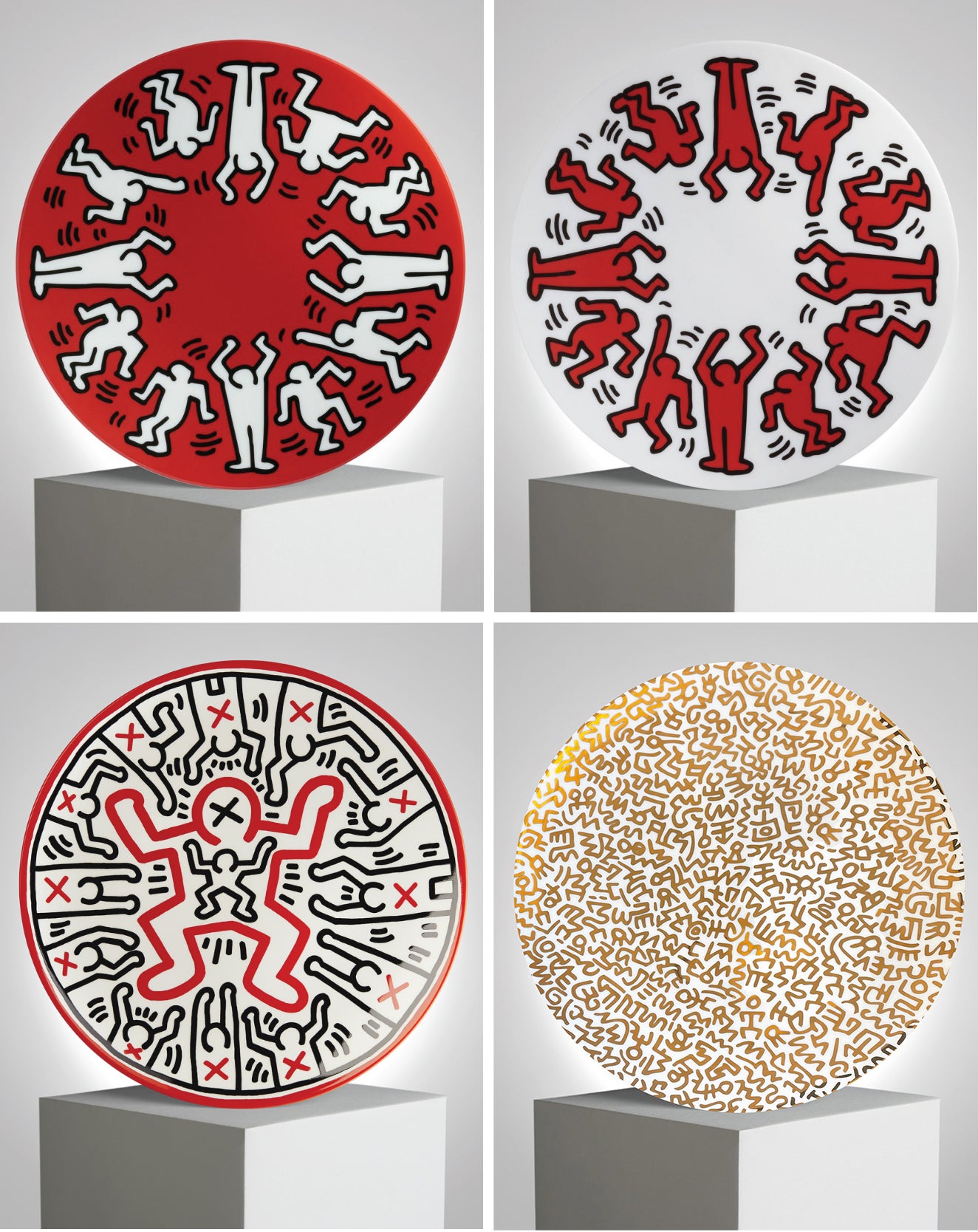 Keith Haring Plate, 10.5" D