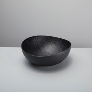 Black Crosshatch Aluminum Bowls