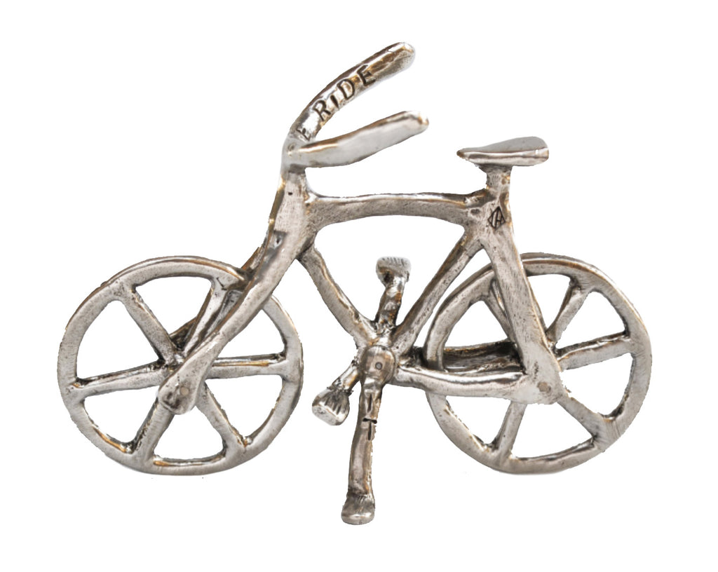 Tamara Hensick Pewter Bicycle Sculpture: "Enjoy the Ride"