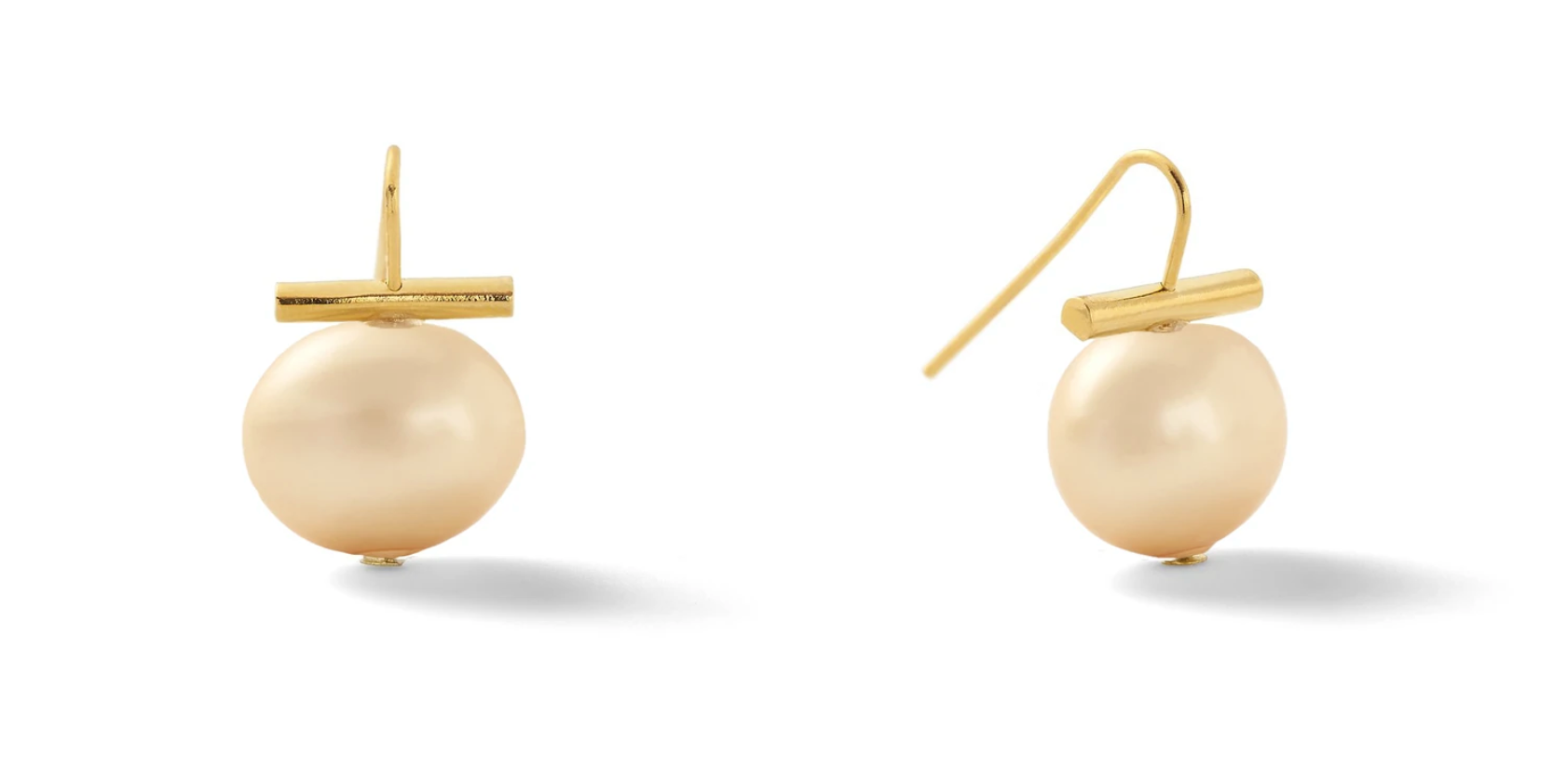 Catherine Canino, Large Pebble Pearl Earrings