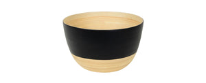 Matte Two-Tone Bamboo Bowl, 10.2" D x 6.2" H