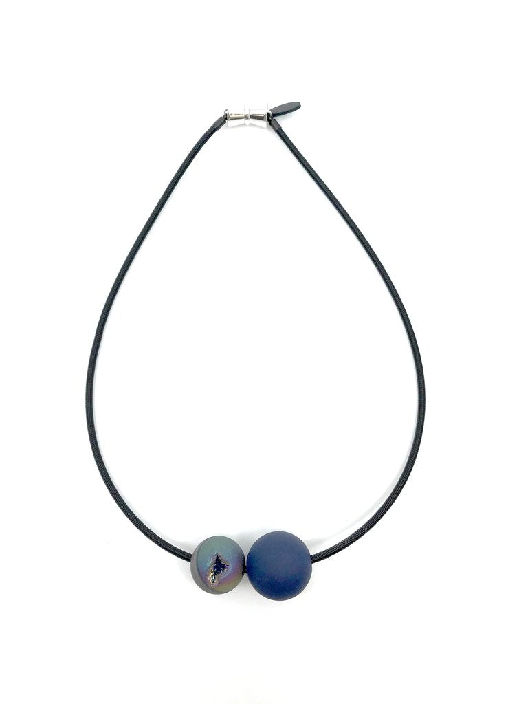 Lorraine Sayer, Geode and Rubber Ball Necklace