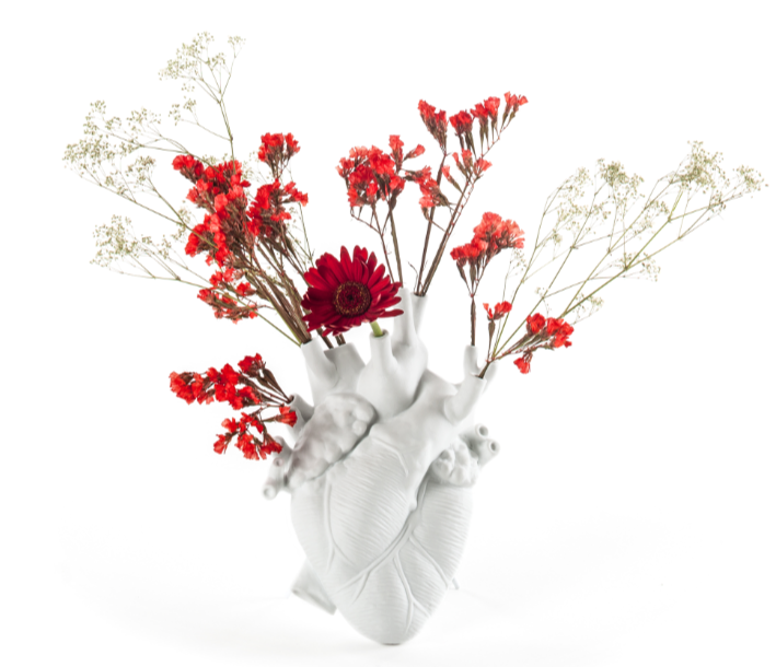 Marcantonio, Love in Bloom Porcelain Heart Vase