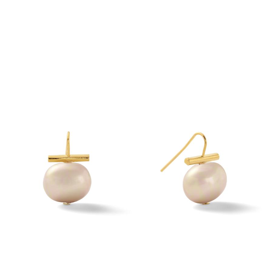 Catherine Canino, Large Pebble Pearl Earrings