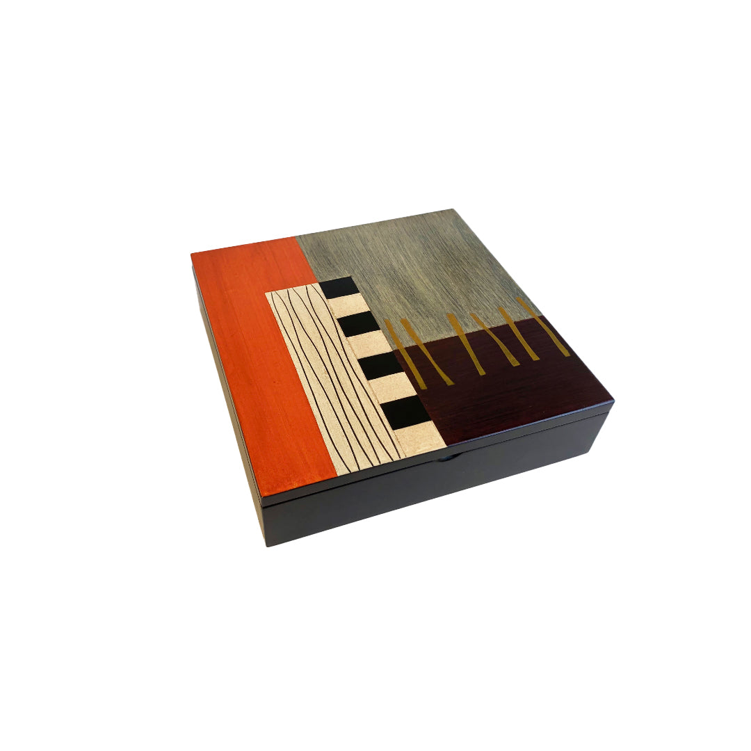 Brazilian Home Collection, Recycled Wood Box, 8 ½” x 8 ½” x 2 ¼”