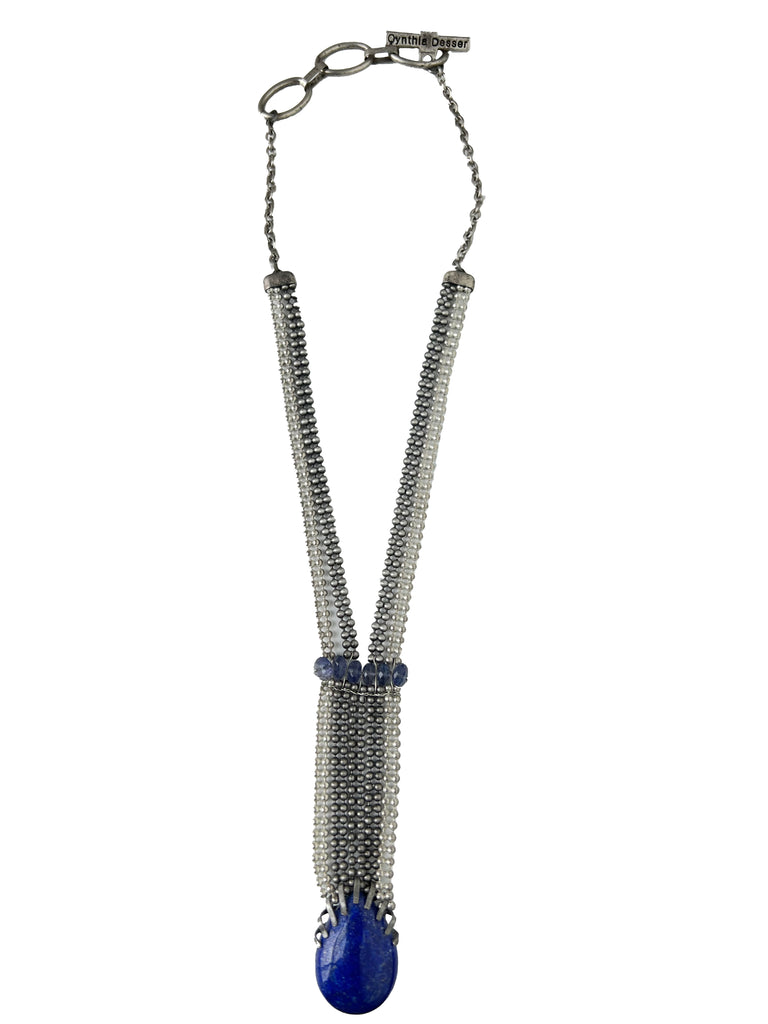 Cynthia Desser, Lapis Lazuli and Iolite Necklace