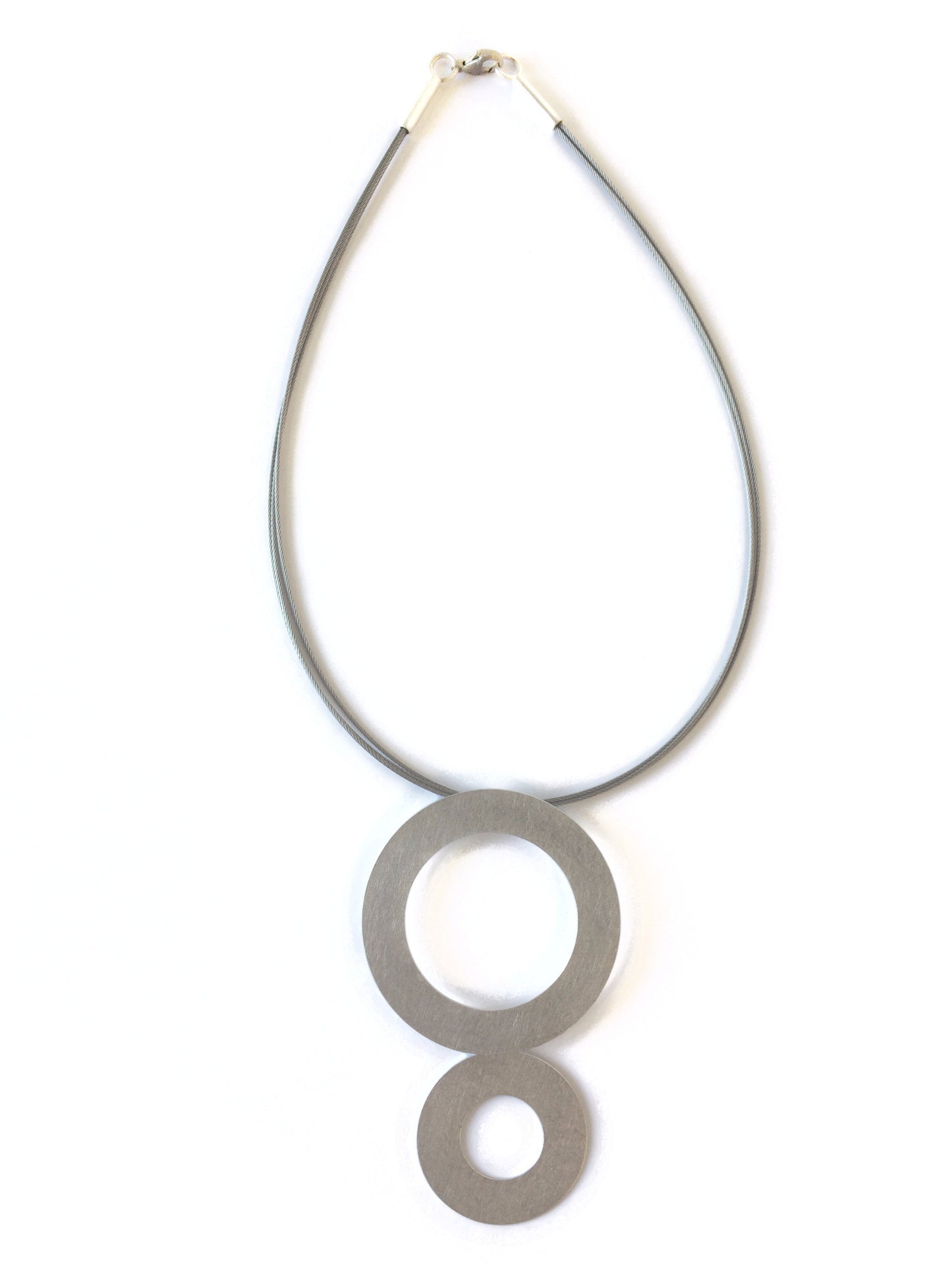 Petra Meiren, Double Circle Silver Necklace
