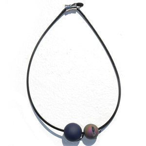 Lorraine Sayer, Geode and Rubber Ball Necklace