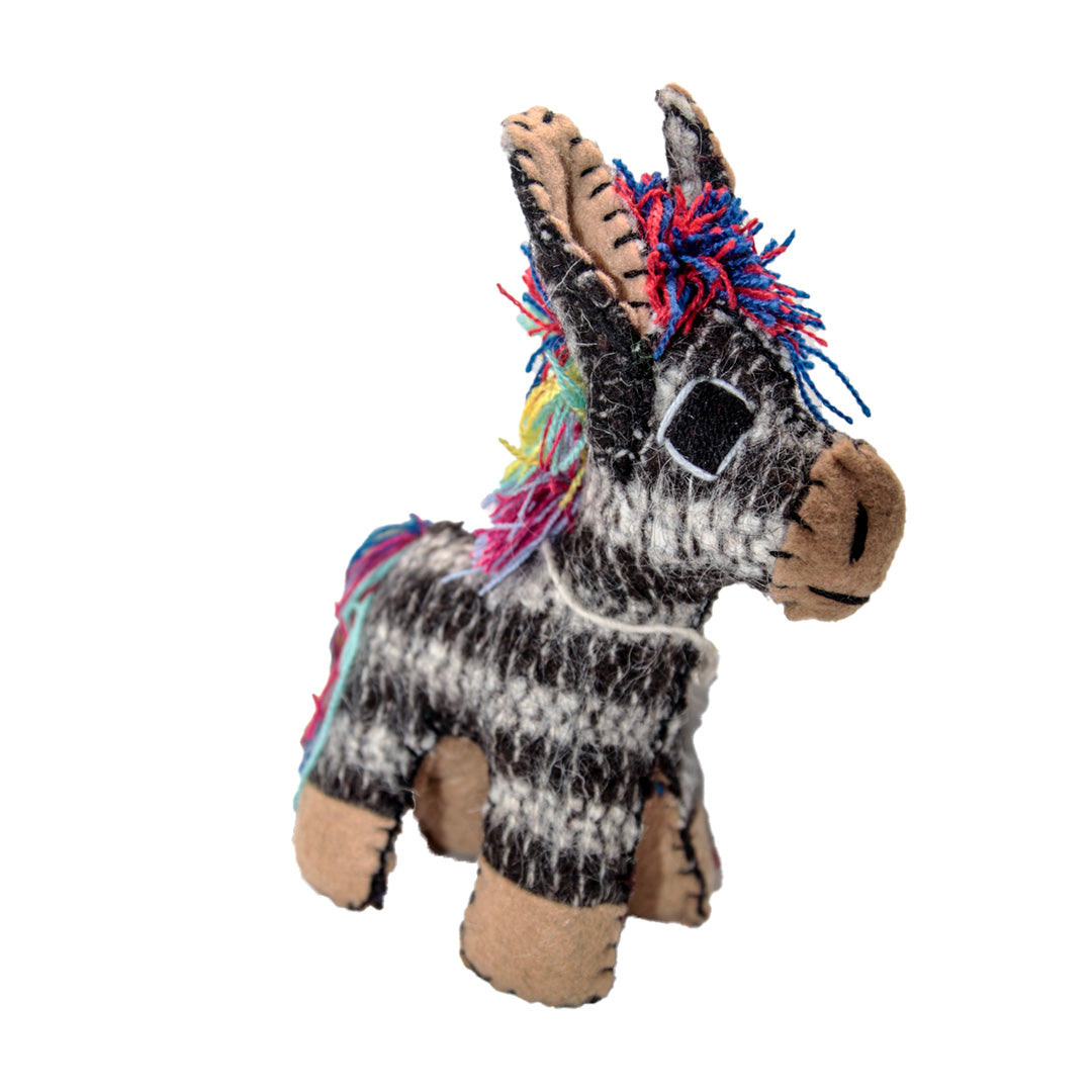 Stuffed Animal, Recycled Wool - Donkey