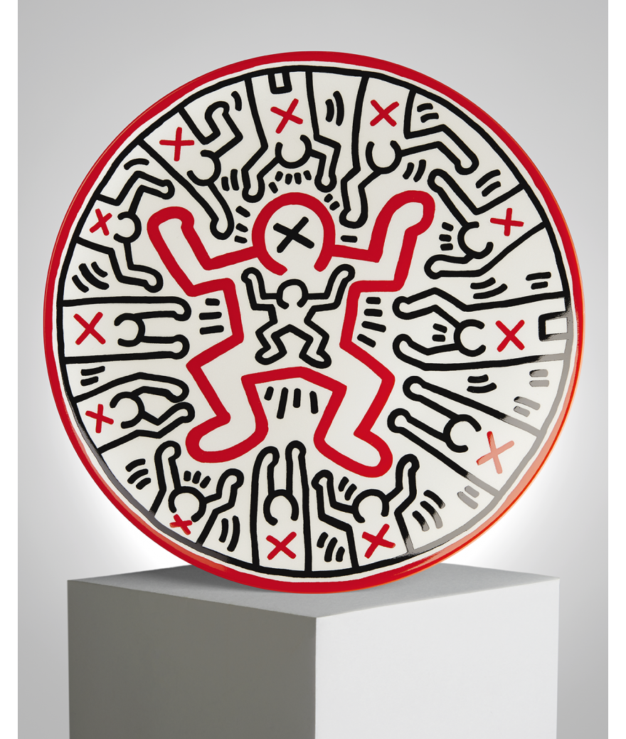 Keith Haring Plate, 10.5" D