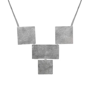 Petra Meiren, Four Square Silver & Steel Necklace