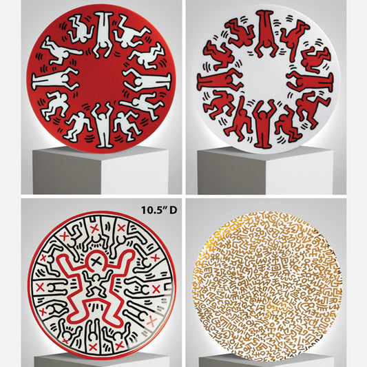 Keith Haring Plates, 10.5" D