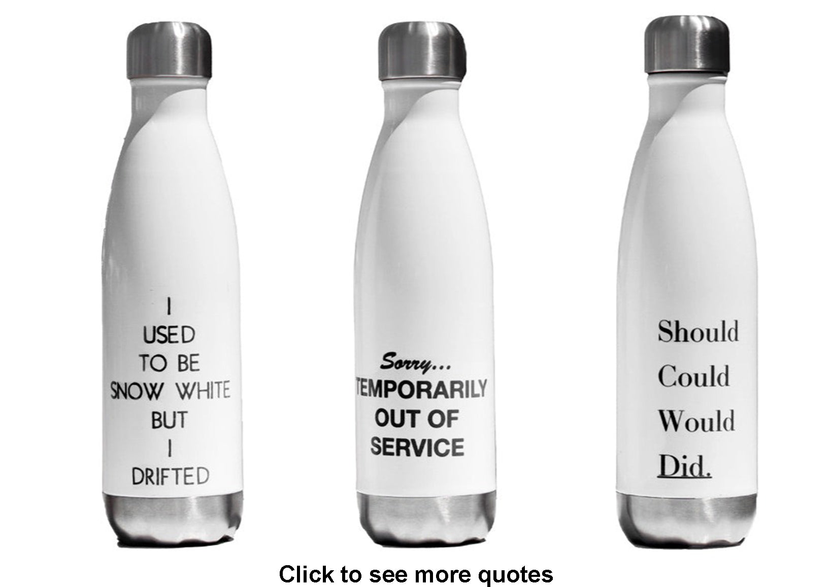 Water Bottles with Quotes