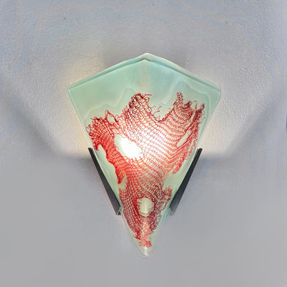 Michael Murphy, Copper Mesh & Glass V-Sconces
